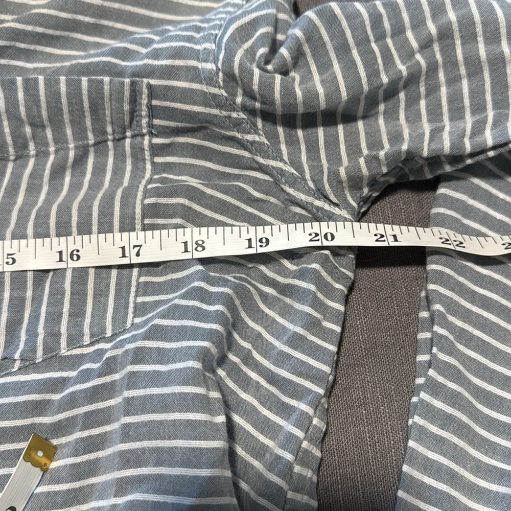 Current/Elliott Blue Striped Shirt size 1 - Picture 6 of 6